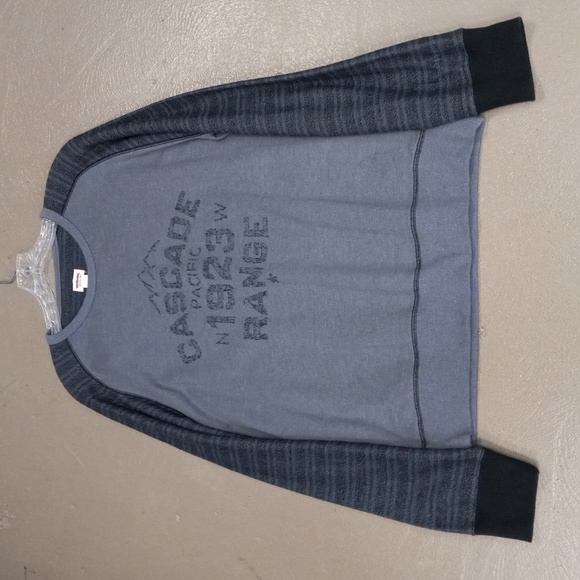 Mossimo Gray, Black and Blue, Long Sleeve  Crew Neck Shirt - Picture 3 of 11